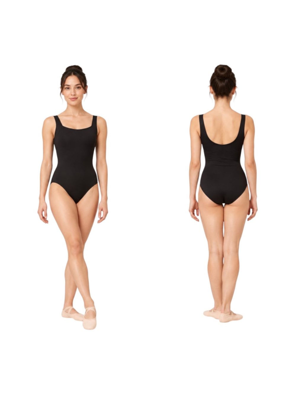 Capezio Black Tank Ballet Leotard Adult XS Scoop Back